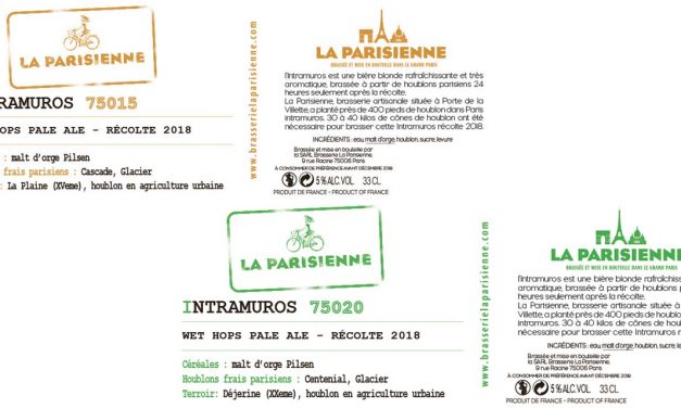 La Parisienne annonce Intramuros une bière aux houblons de Paris