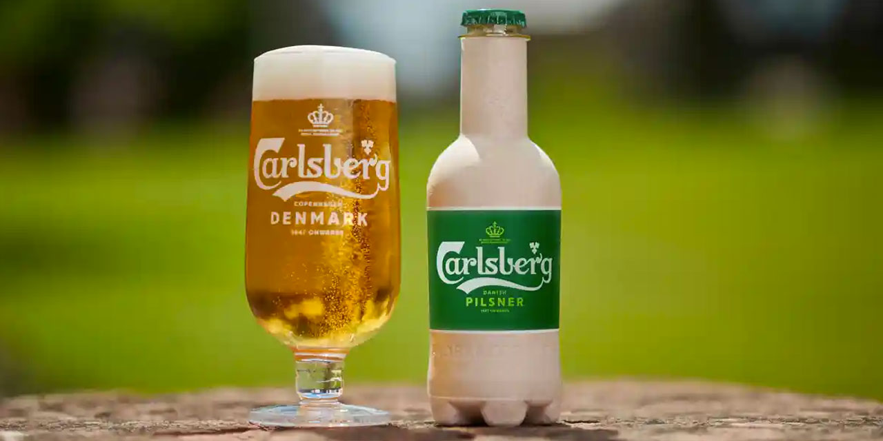 Carlsberg fait tester sa bouteille de bière en fibre de bois