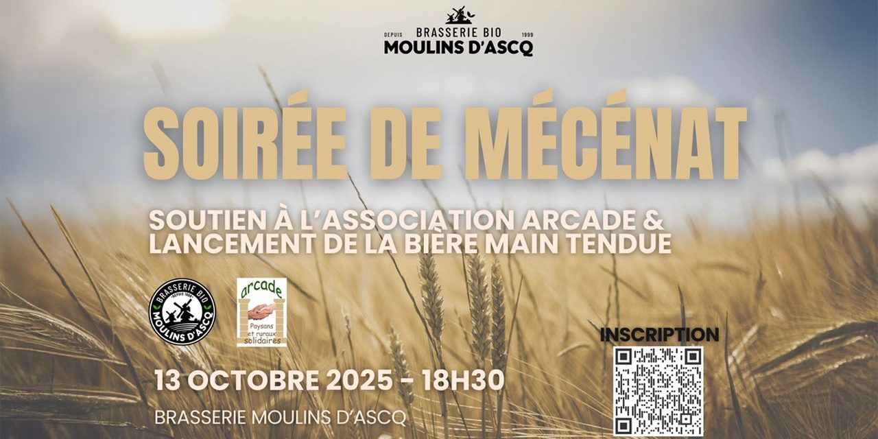Soirée mécénat et nouvelle bière à la Brasserie Moulins d’Ascq
