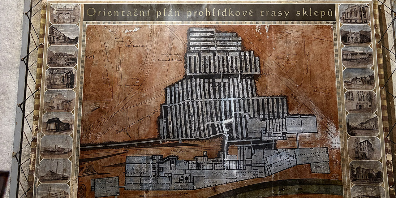 Plan réseau de caves de la brasserie Pilsner Urquell