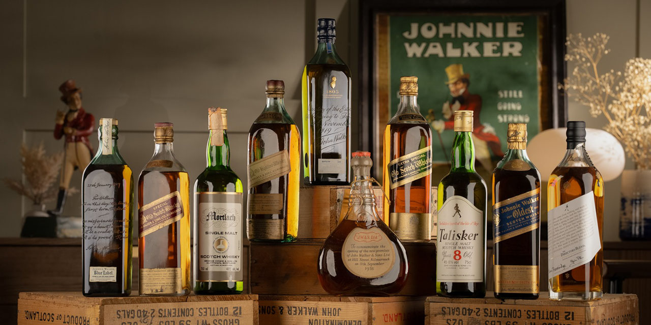 La collection ultime de Johnnie Walker aux enchères